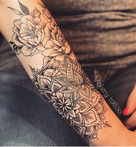 mandala flower tattoo